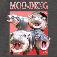 Moo Deng Hippo Meme Funny Vector Backpack