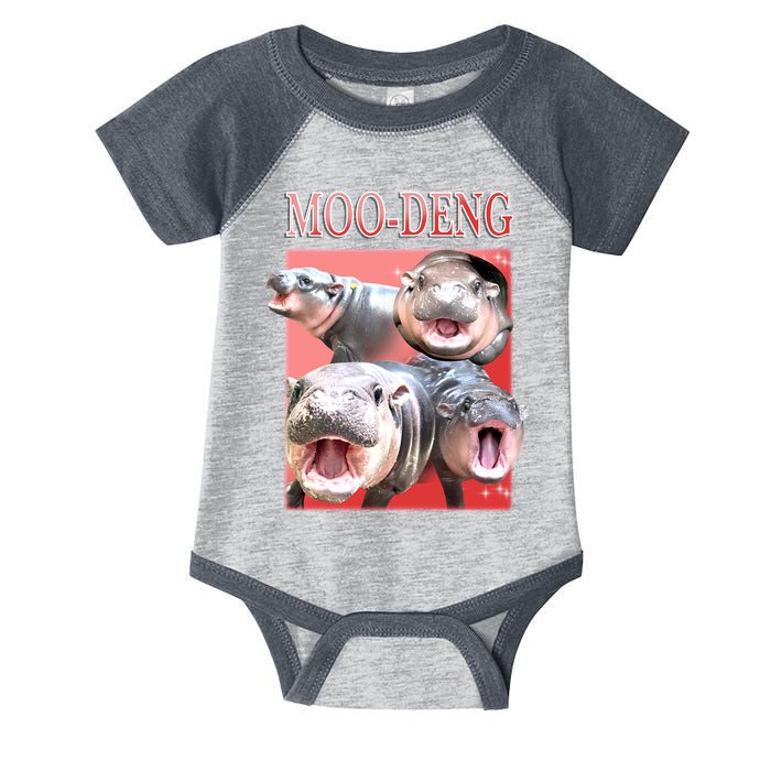 Moo Deng Hippo Meme Funny Infant Baby Jersey Bodysuit