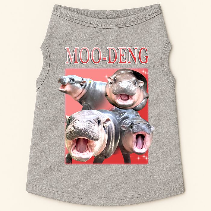 Moo Deng Hippo Meme Funny Doggie Tank