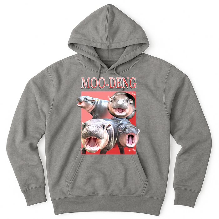 Moo Deng Hippo Meme Funny Hoodie