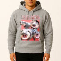 Moo Deng Hippo Meme Funny Hoodie