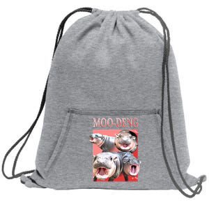 Moo Deng Hippo Meme Funny Sweatshirt Cinch Pack Bag