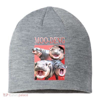 Moo Deng Hippo Meme Funny Sustainable Beanie