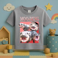 Moo Deng Hippo Meme Funny Toddler T-Shirt