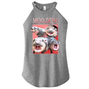 Moo Deng Hippo Meme Funny Women’s Perfect Tri Rocker Tank