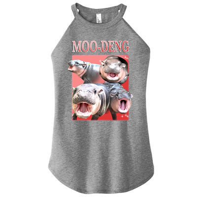 Moo Deng Hippo Meme Funny Women's Perfect Tri Rocker Tank