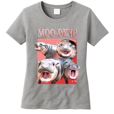 Moo Deng Hippo Meme Funny Women's T-Shirt