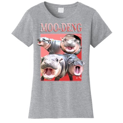 Moo Deng Hippo Meme Funny Women's T-Shirt