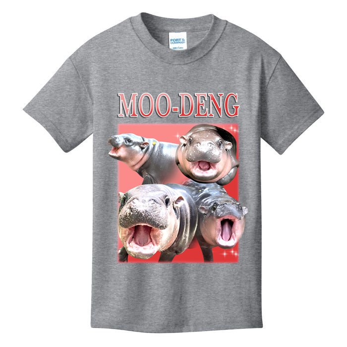 Moo Deng Hippo Meme Funny Kids T-Shirt