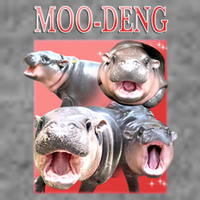 Moo Deng Hippo Meme Funny Kids T-Shirt