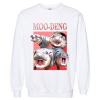 Moo Deng Hippo Meme Funny Garment-Dyed Sweatshirt
