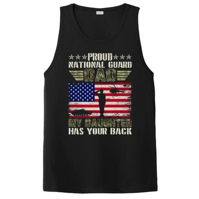 My Daughter Has Your Back Proud National Guard Dad Army Gift PosiCharge Competitor Tank