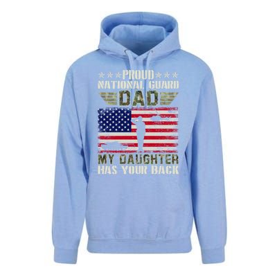 My Daughter Has Your Back Proud National Guard Dad Army Gift Unisex Surf Hoodie