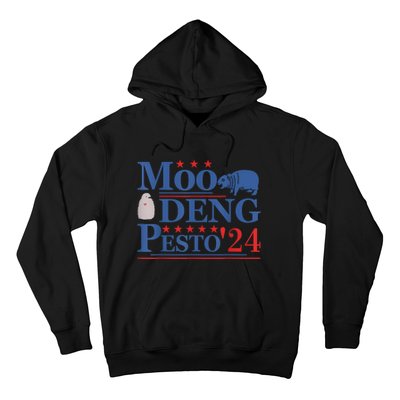 Moo Deng Hippo 2024 And Pesto The Penguin For Animal Lovers Hoodie