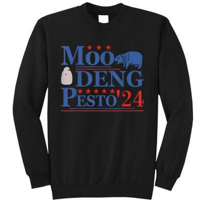 Moo Deng Hippo 2024 And Pesto The Penguin For Animal Lovers Sweatshirt