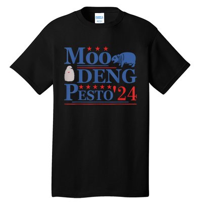 Moo Deng Hippo 2024 And Pesto The Penguin For Animal Lovers Tall T-Shirt