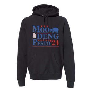 Moo Deng Hippo 2024 And Pesto The Penguin For Animal Lovers Premium Hoodie