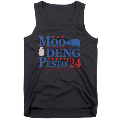 Moo Deng Hippo 2024 And Pesto The Penguin For Animal Lovers Tank Top