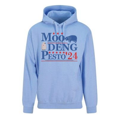 Moo Deng Hippo 2024 And Pesto The Penguin For Animal Lovers Unisex Surf Hoodie