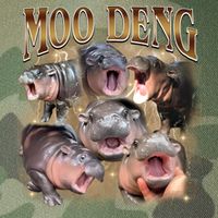Moo Deng Hippo Meme Funny Animal Legacy Tie Dye Trucker Hat