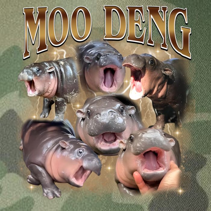 Moo Deng Hippo Meme Funny Animal Legacy Tie Dye Trucker Hat
