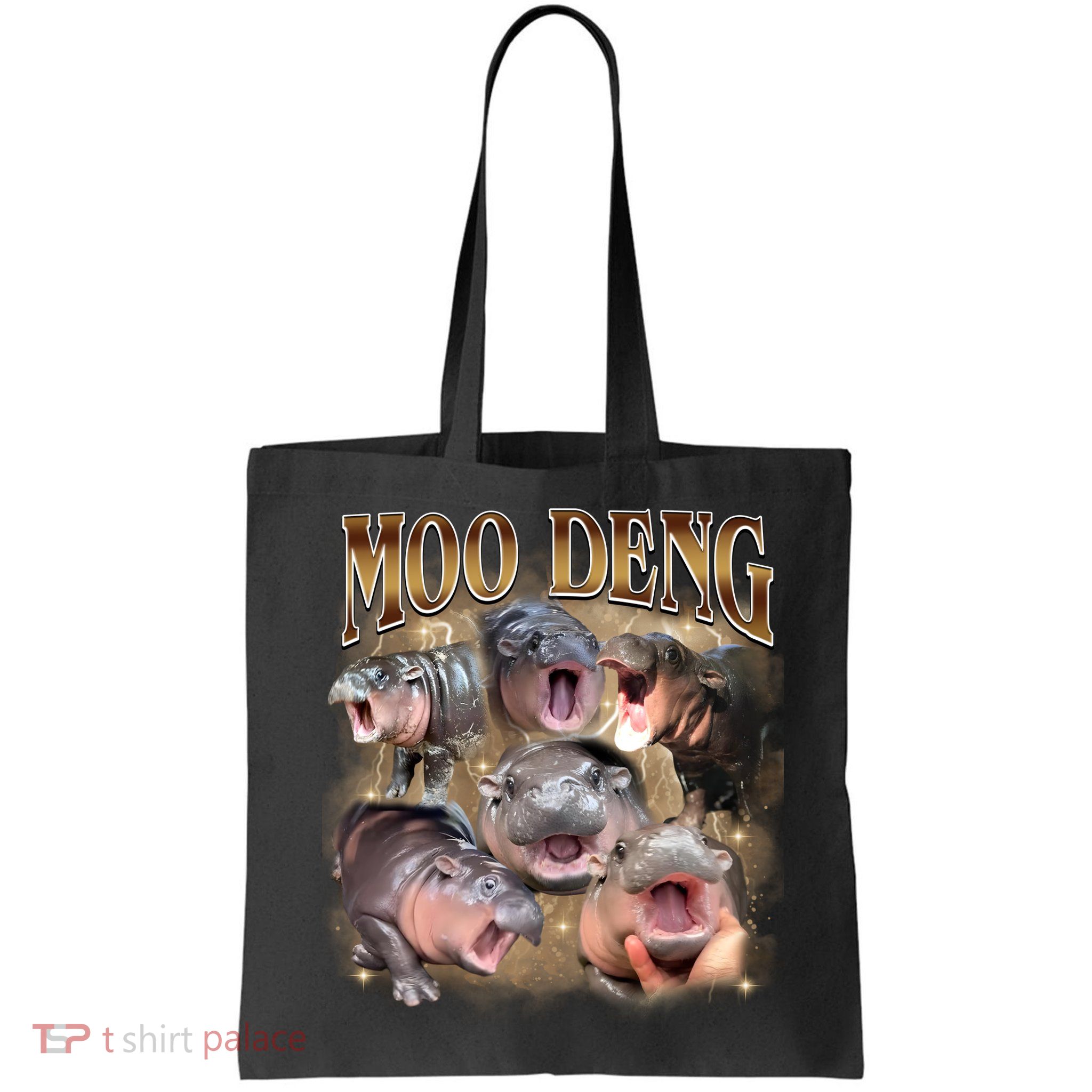 Moo Deng Hippo Meme Funny Animal Bag