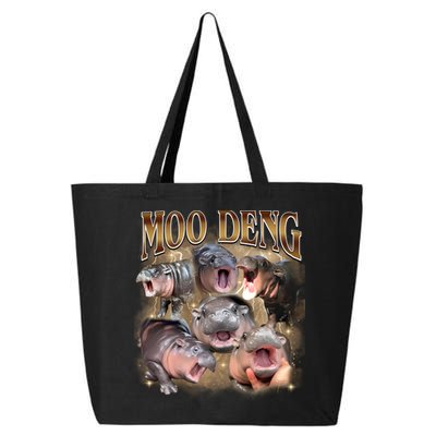 Moo Deng Hippo Meme Funny Animal 25L Jumbo Tote