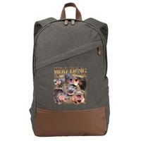 Moo Deng Hippo Meme Funny Animal Cotton Canvas Backpack