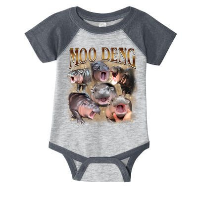 Moo Deng Hippo Meme Funny Animal Infant Baby Jersey Bodysuit