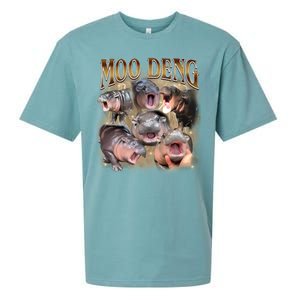 Moo Deng Hippo Meme Funny Animal Sueded Cloud Jersey T-Shirt