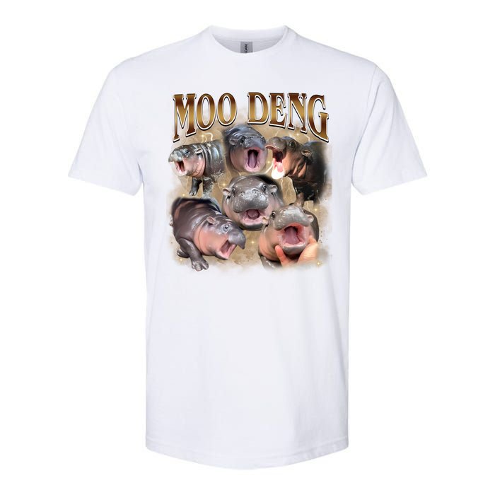 Moo Deng Hippo Meme Funny Animal Softstyle CVC T-Shirt