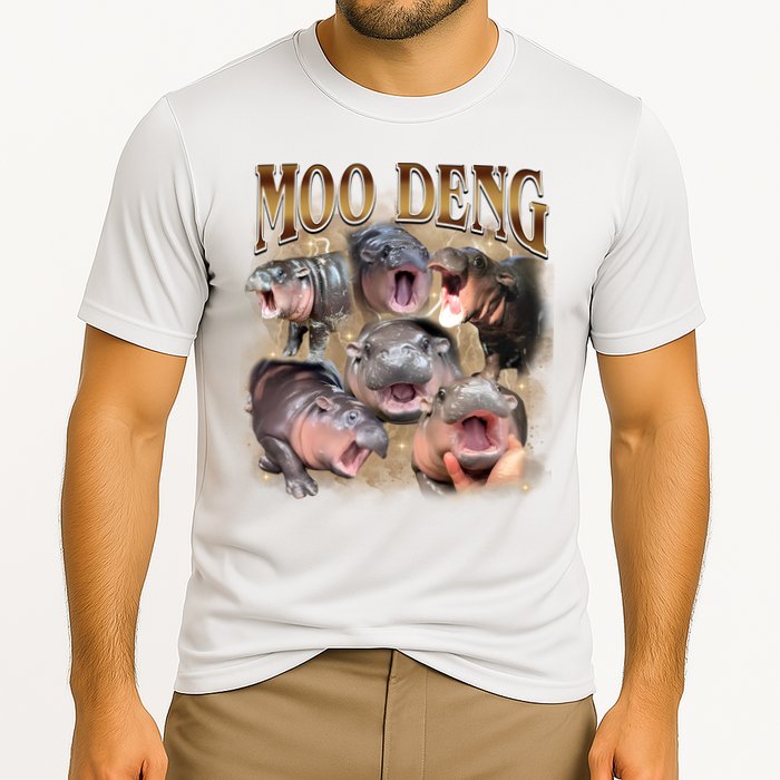 Moo Deng Hippo Meme Funny Animal Performance Shirt