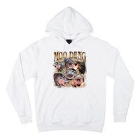 Moo Deng Hippo Meme Funny Animal Hoodie