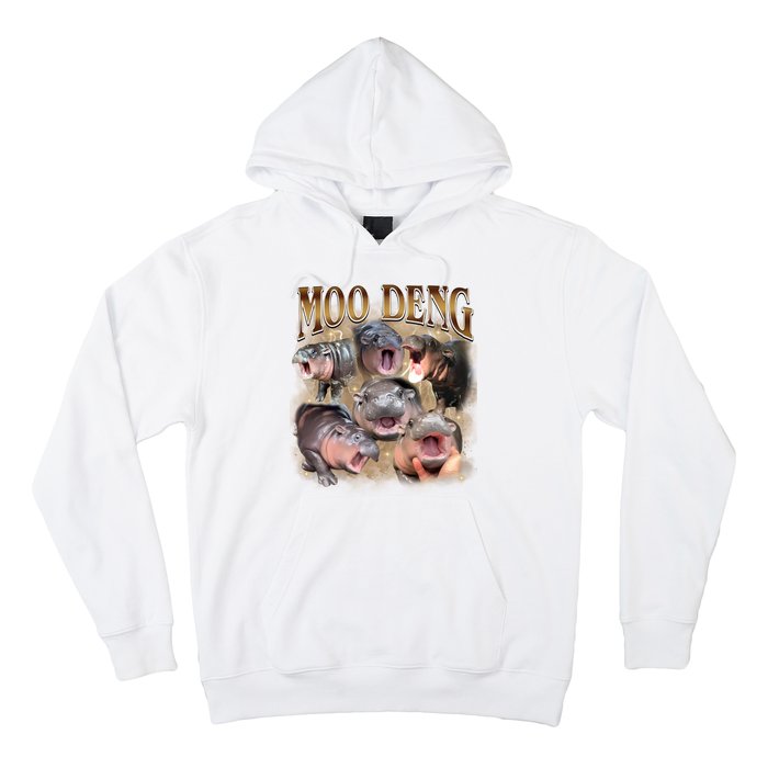 Moo Deng Hippo Meme Funny Animal Hoodie