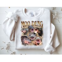 Moo Deng Hippo Meme Funny Animal Sweatshirt