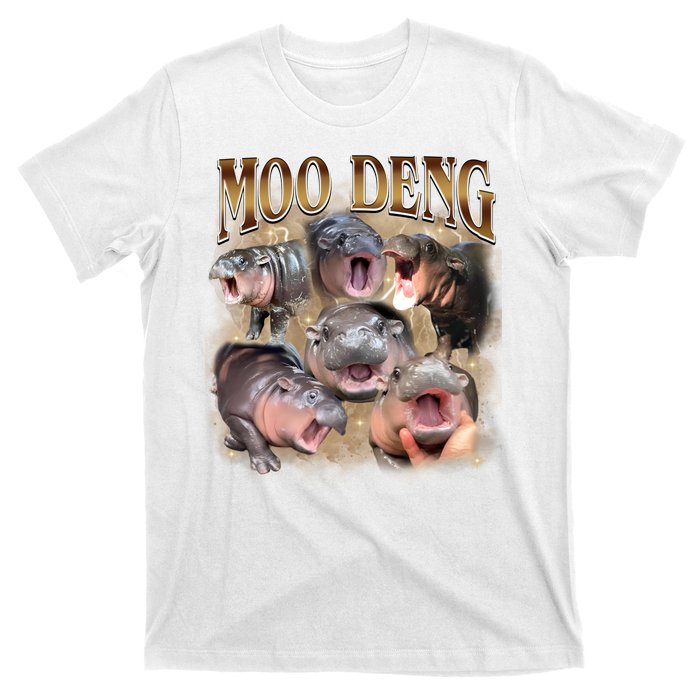 Moo Deng Hippo Meme Funny Animal T-Shirt