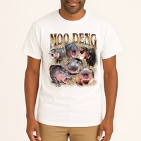 Moo Deng Hippo Meme Funny Animal Tall T-Shirt