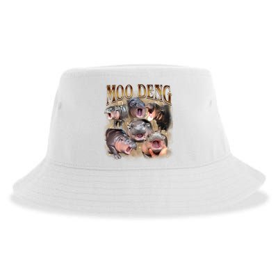 Moo Deng Hippo Meme Funny Animal Sustainable Bucket Hat