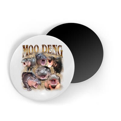 Moo Deng Hippo Meme Funny Animal Magnet