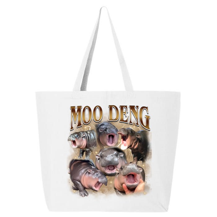 Moo Deng Hippo Meme Funny Animal 25L Jumbo Tote