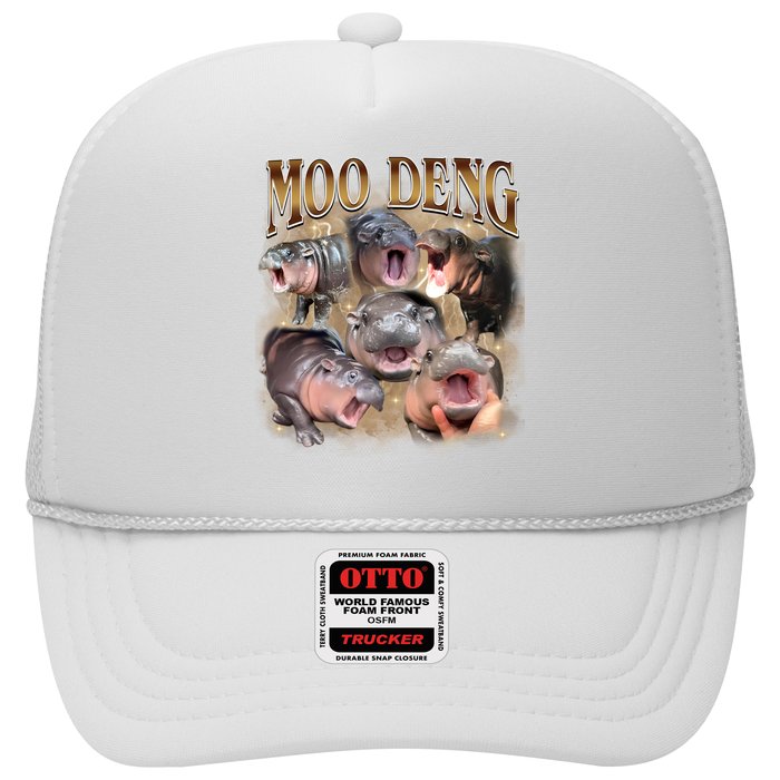Moo Deng Hippo Meme Funny Animal Trucker Hat