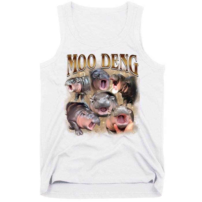 Moo Deng Hippo Meme Funny Animal Tank Top