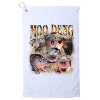 Moo Deng Hippo Meme Funny Animal Platinum Collection Golf Towel