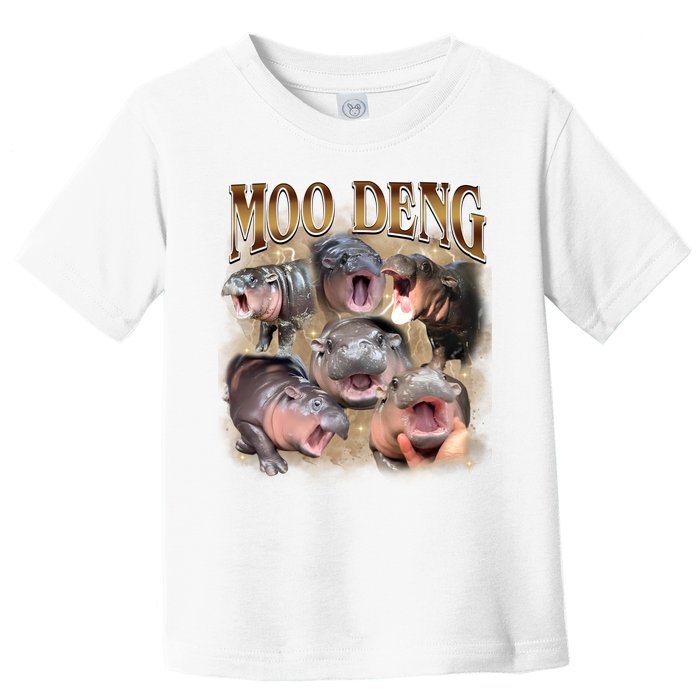 Moo Deng Hippo Meme Funny Animal Toddler T-Shirt