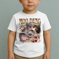 Moo Deng Hippo Meme Funny Animal Toddler T-Shirt