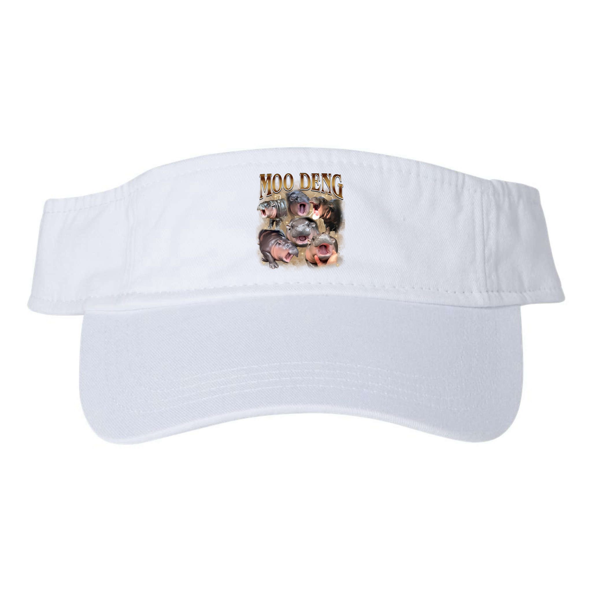 Moo Deng Hippo Meme Funny Animal Visor