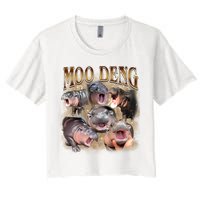 Moo Deng Hippo Meme Funny Animal Crop Top