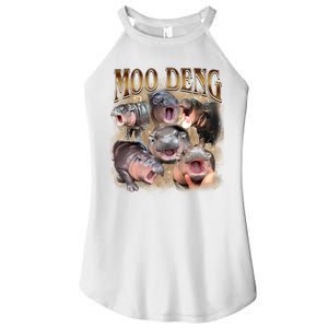 Moo Deng Hippo Meme Funny Animal Women’s Perfect Tri Rocker Tank