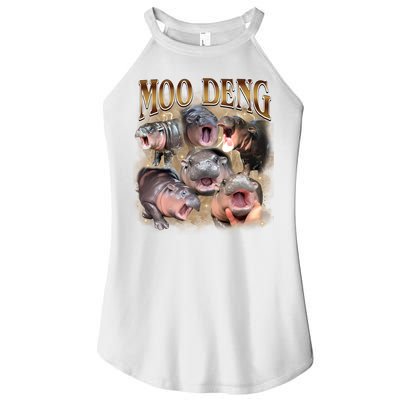 Moo Deng Hippo Meme Funny Animal Women's Perfect Tri Rocker Tank
