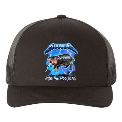 Moo Deng Hippo Ride The Moo Deng Yupoong Adult 5-Panel Trucker Hat